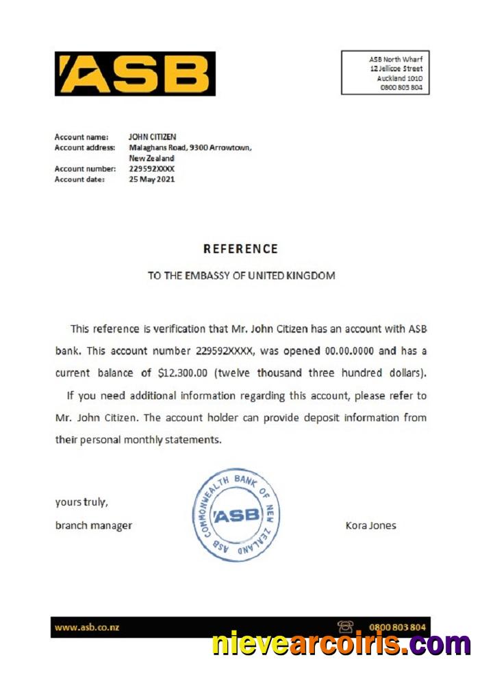 New Zealand ASB reference